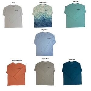 Reel Life Sun Ray Defender Series Sky Blue Long Sleeve Size M